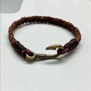 Rustic Braided Bracelet with Hook Clasp